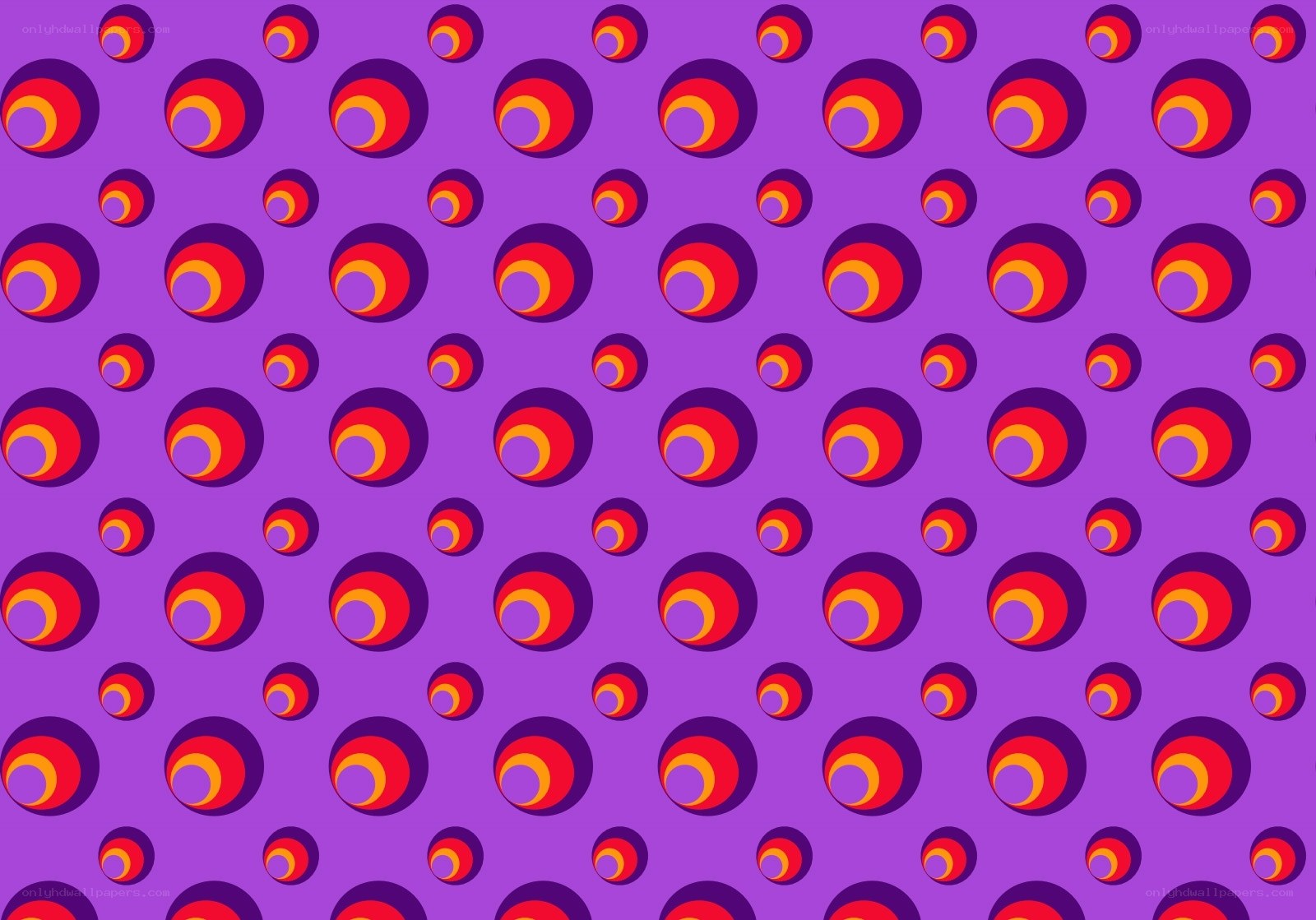 purple pattern with red and yellow circles