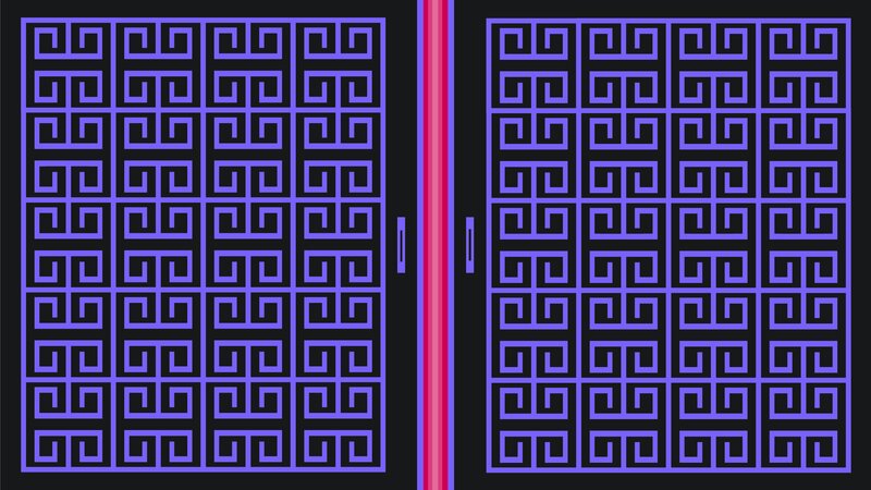 Purple Patterned Doors