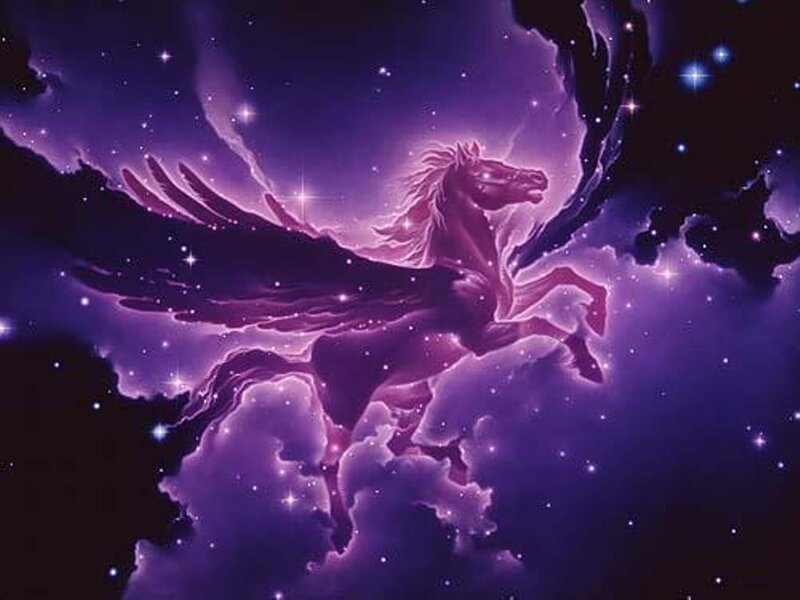 Purple Pegasus in Space — Dramatic