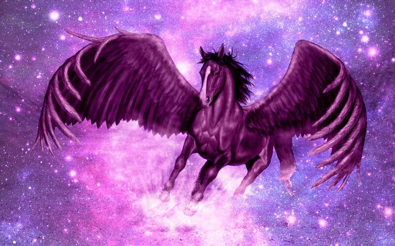 Purple Pegasus in Space — Fantastical