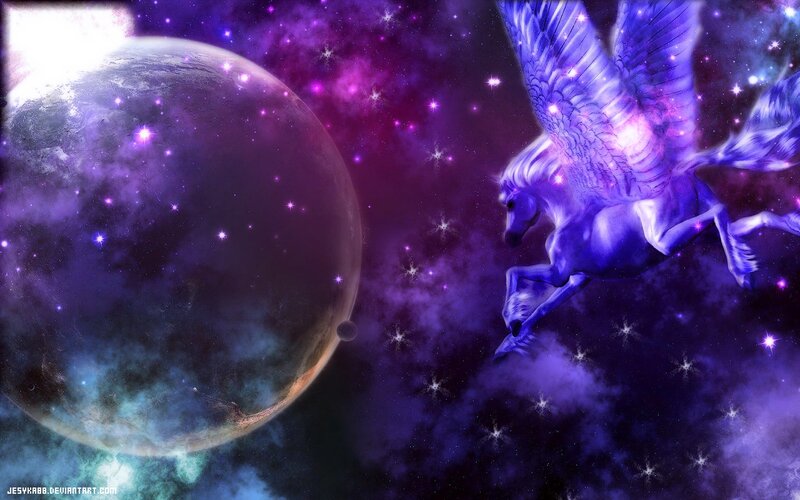 Purple Pegasus in Space — Fantasy