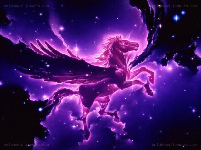 purple pegasus in space