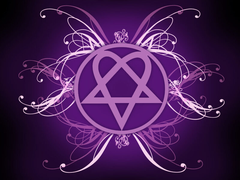 purple pentagram design