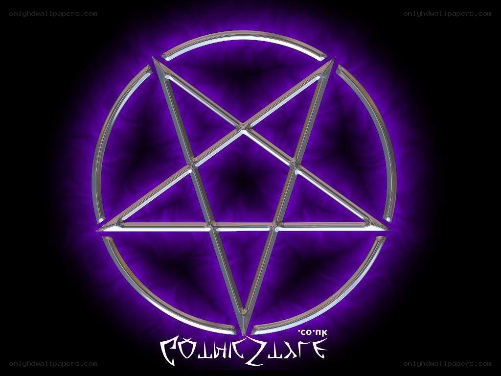 Purple pentagram symbol