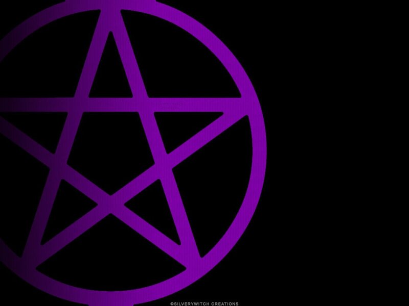 Purple Pentagram Symbol — Dark