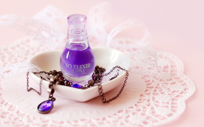 Purple Perfume Bottle — Soft, Photograph