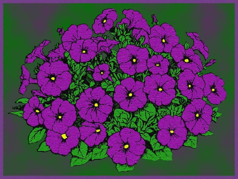 purple petunia bouquet