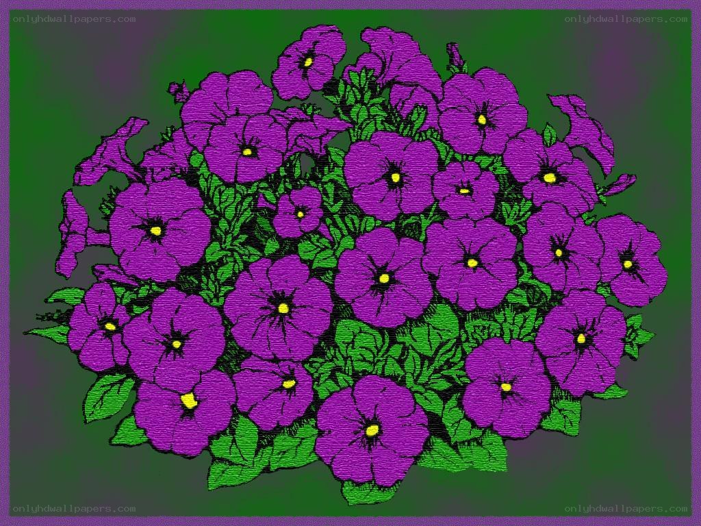 purple petunia bouquet