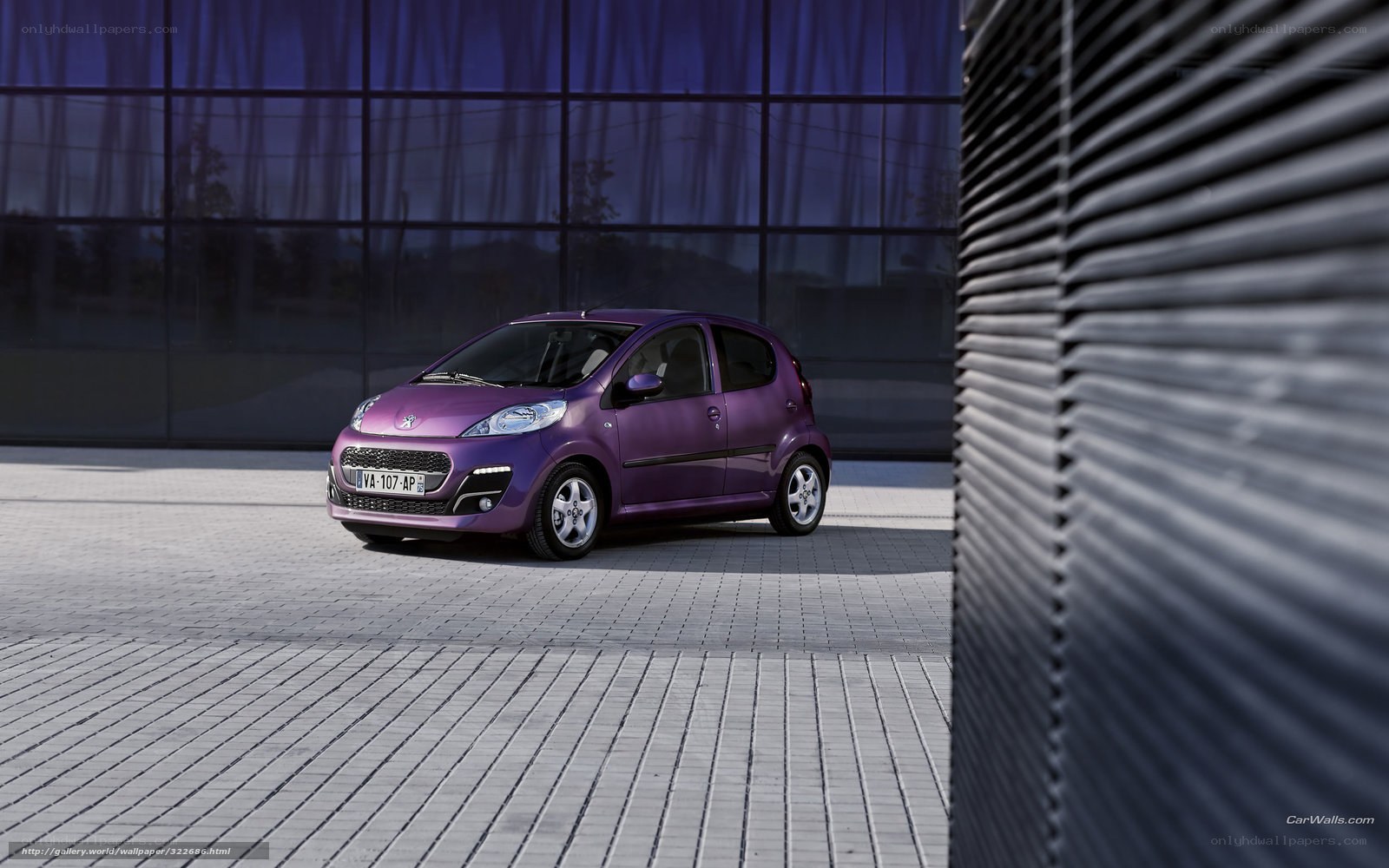 Purple Peugeot 107 car
