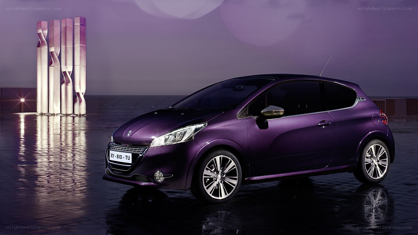 Purple Peugeot 208 car