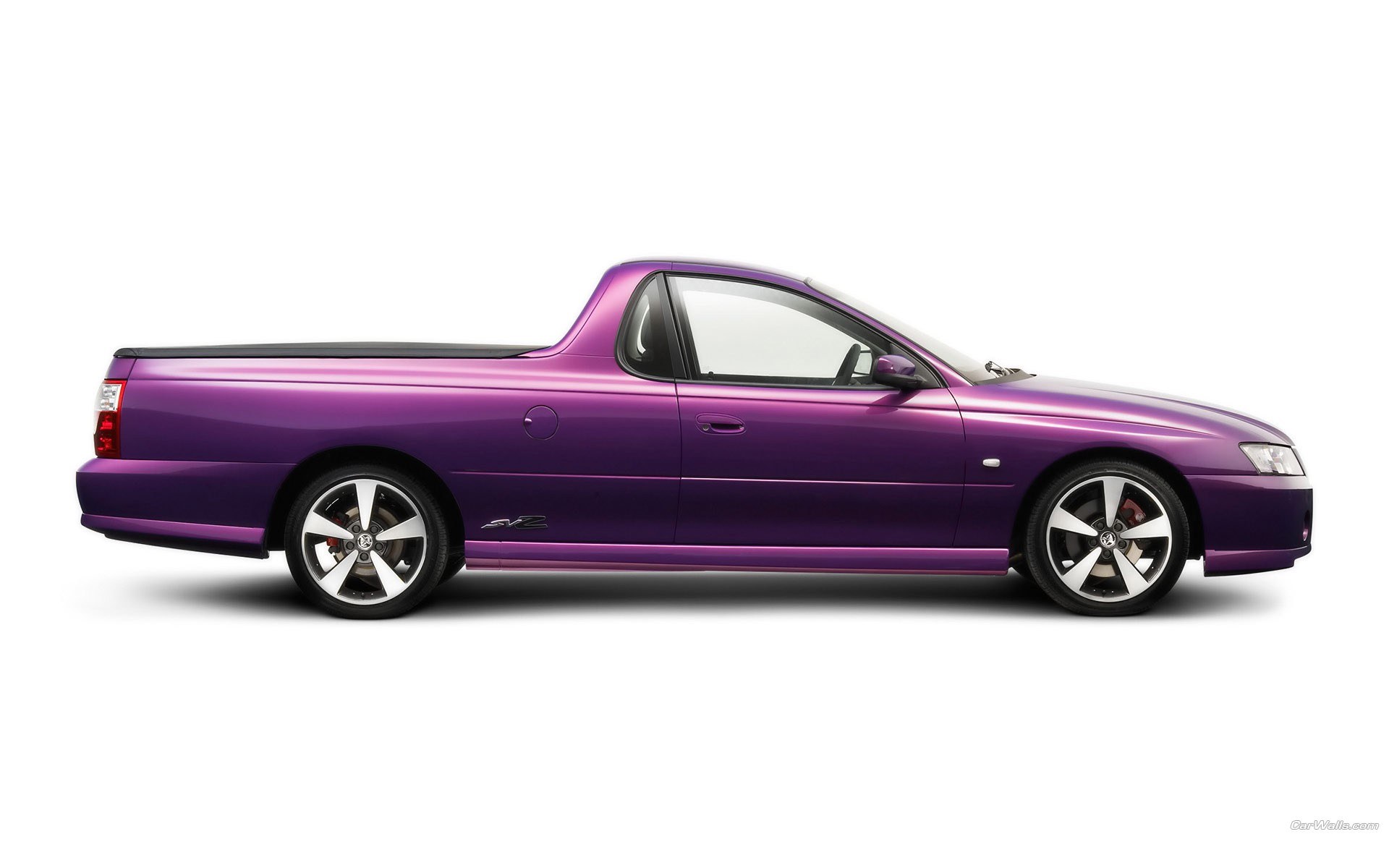 purple pickup truck