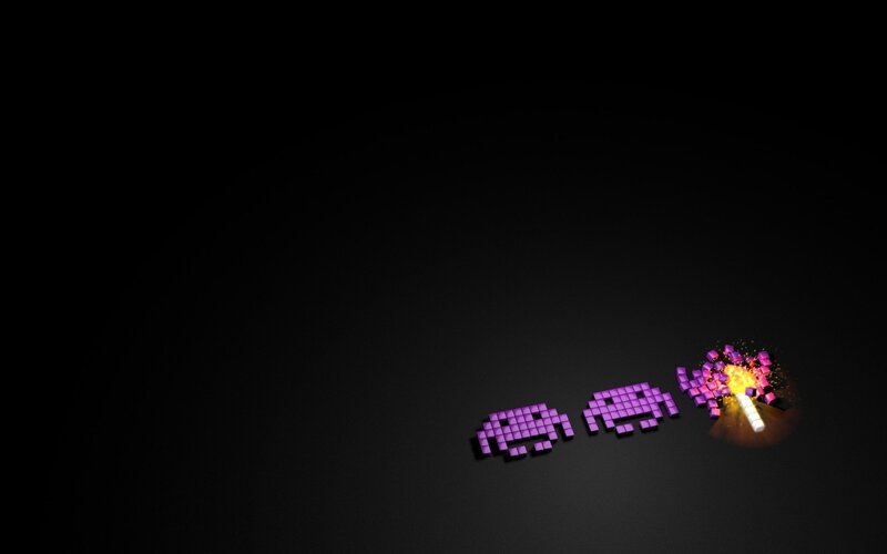 Purple Pixel Aliens
