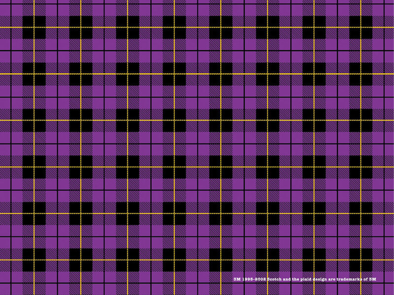 purple plaid pattern with black and yellow lines