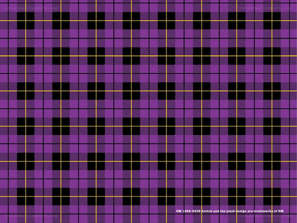purple plaid pattern with black and yellow lines