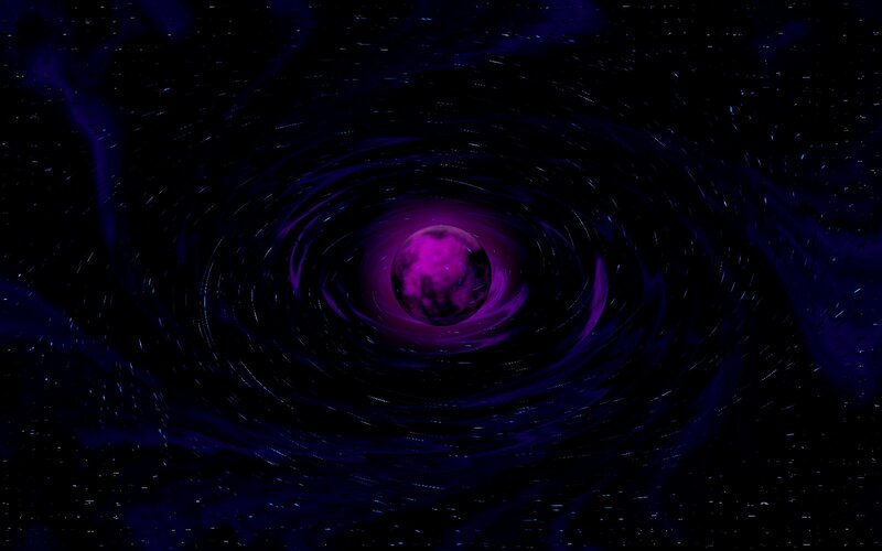 Purple Planet in Space — Cosmic, Night