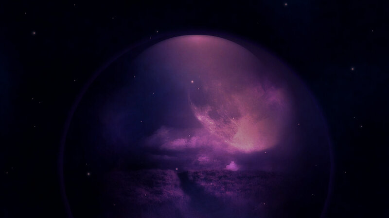 Purple Planet in Space — Mysterious