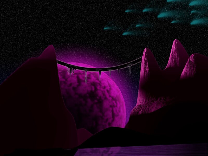 Purple Planet Landscape — Dramatic