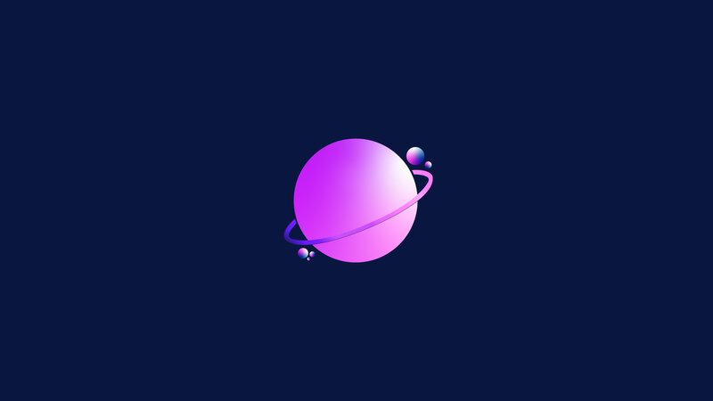Purple Planet with Rings — Serene