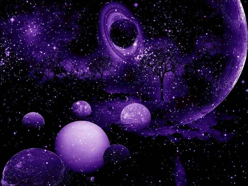 Purple Planets in Space — Dreamy