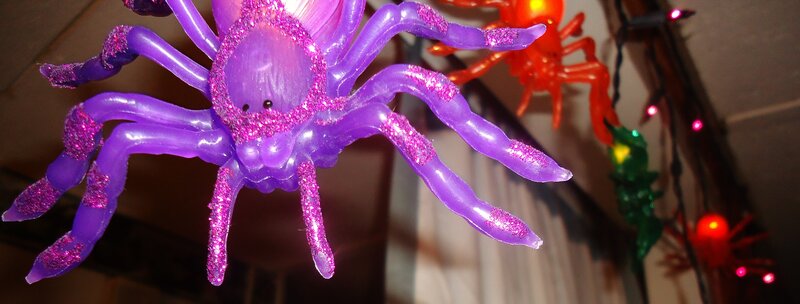 Purple Plastic Spider