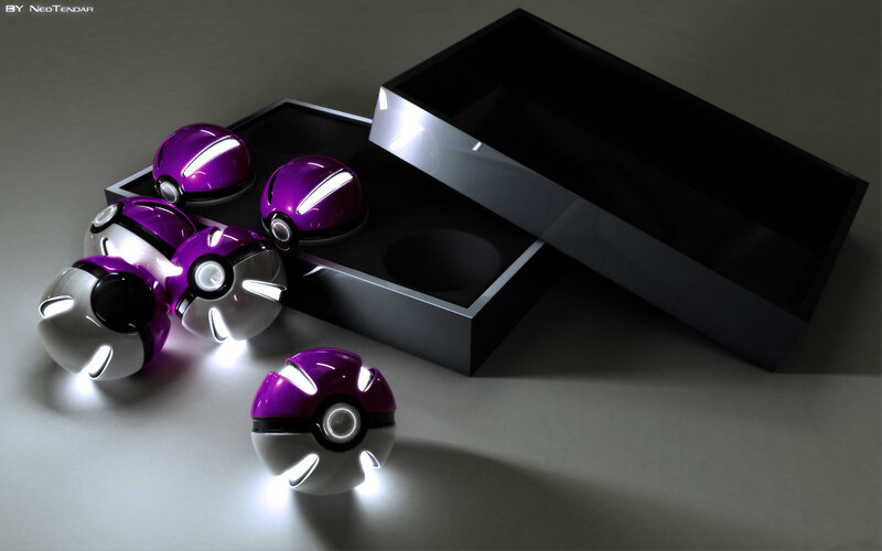 Purple Poké Balls in a Box