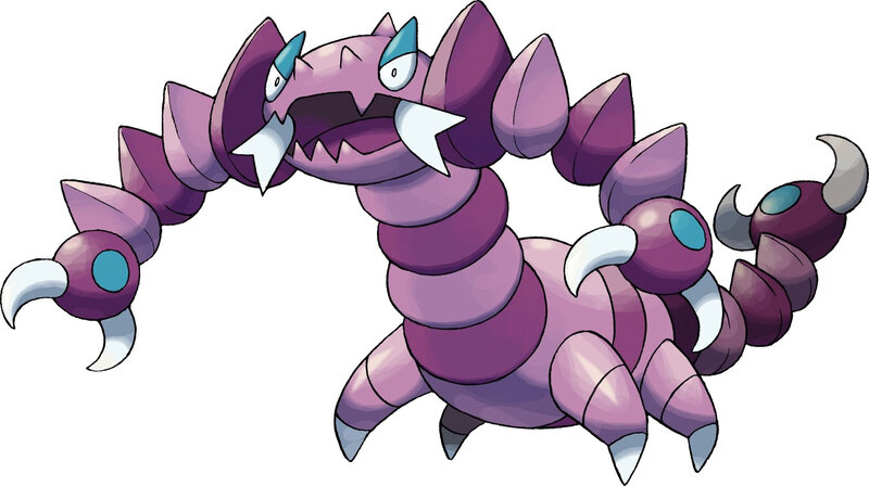 Purple Pokémon with horns and claws