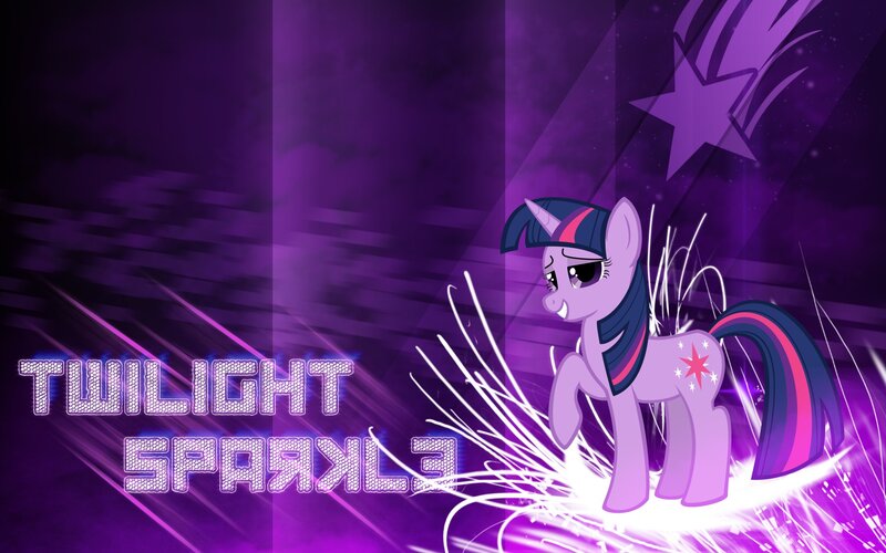 Purple Pony Character — Dramatic, Night, Digital Art