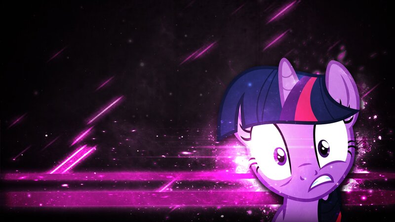 Purple Pony Character — Dramatic, Night