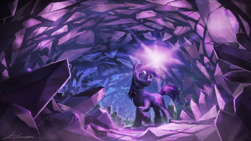 Purple Pony in Cave
