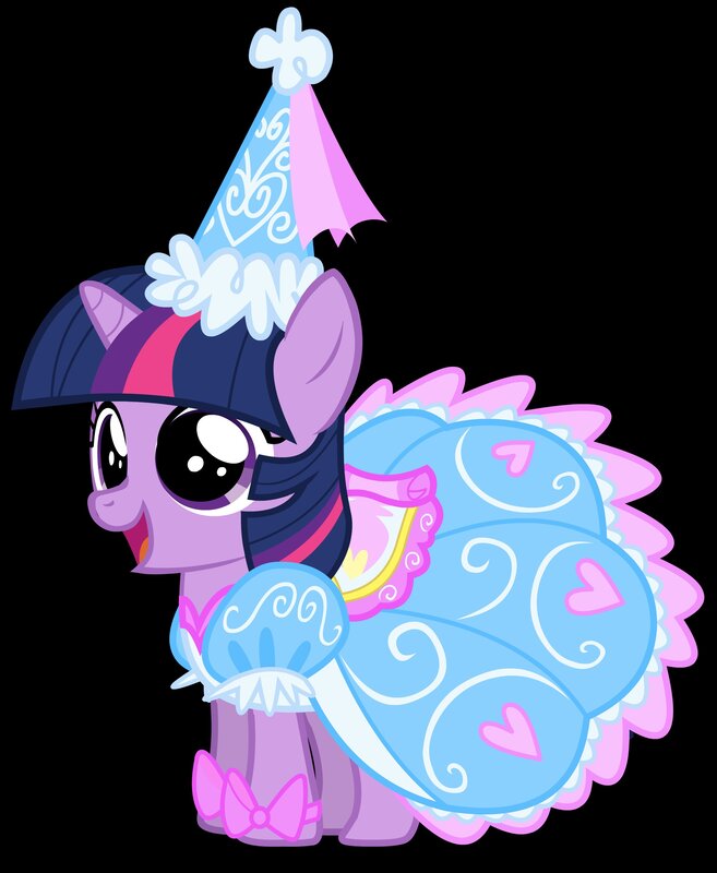 Purple Pony in Party Dress