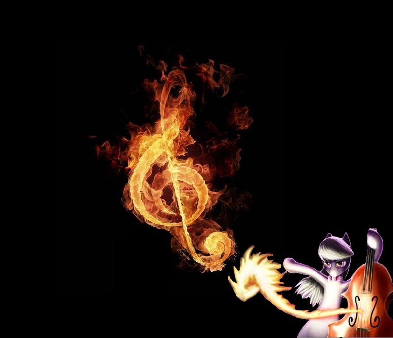 Purple Pony Playing Cello