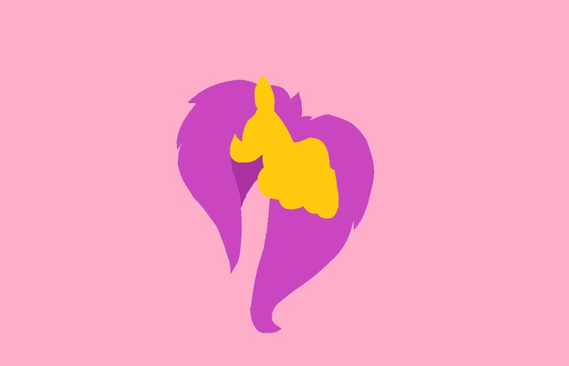 Purple Pony Silhouette — Pink