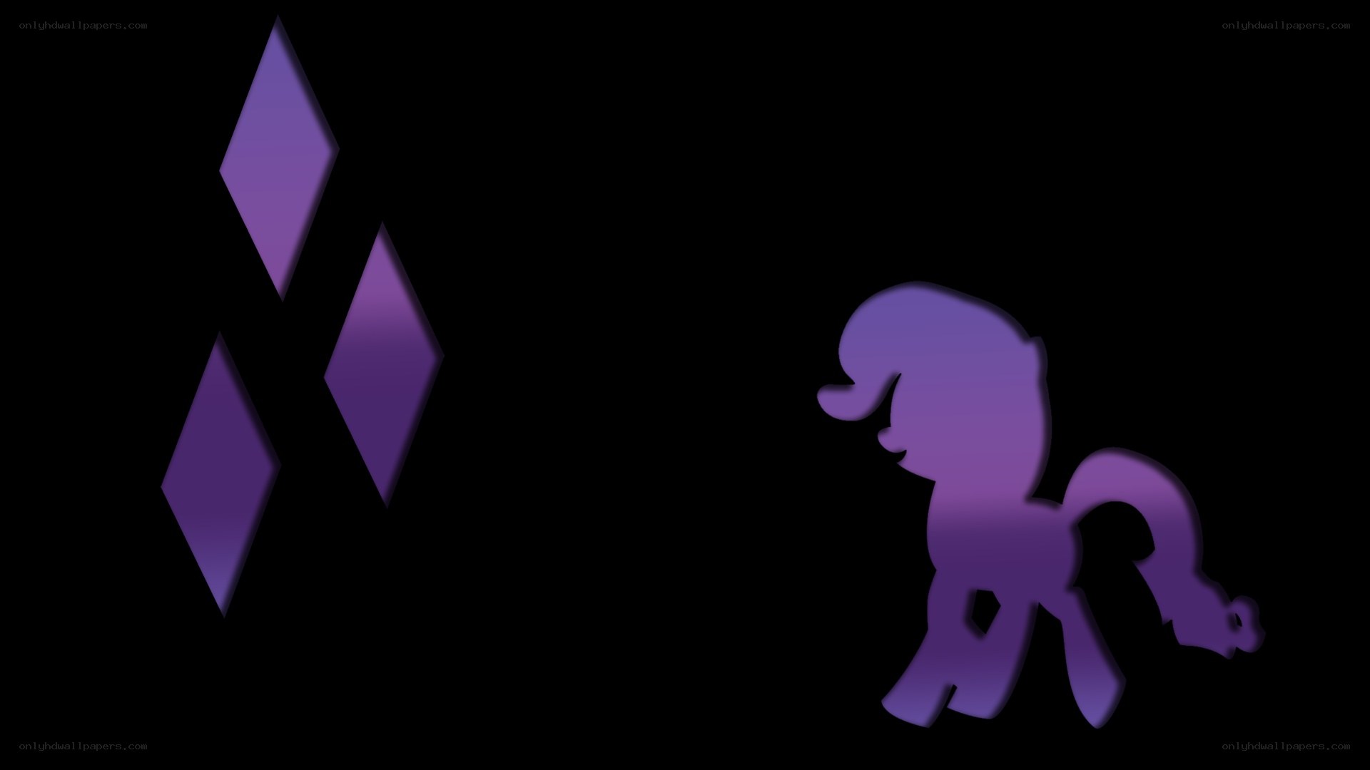 Purple pony silhouette