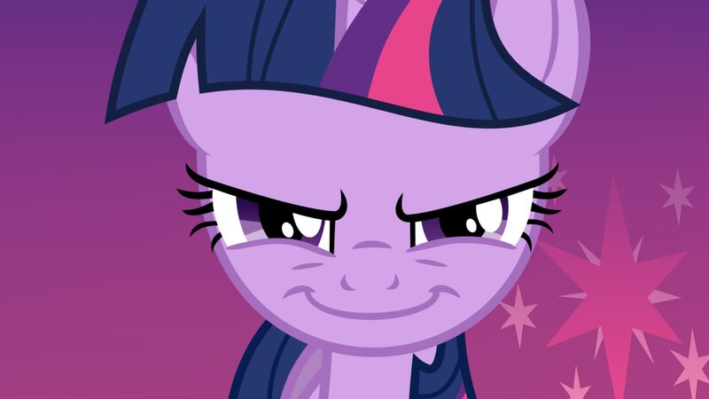 Purple Pony with Angry Eyes