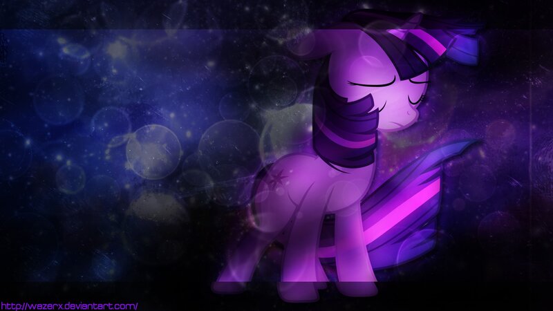 Purple Pony with Closed Eyes