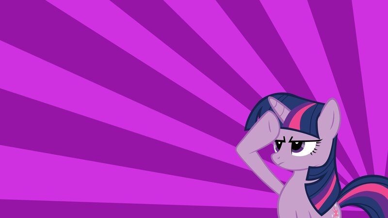 Purple Pony with Dark Mane — Dramatic, Digital Art
