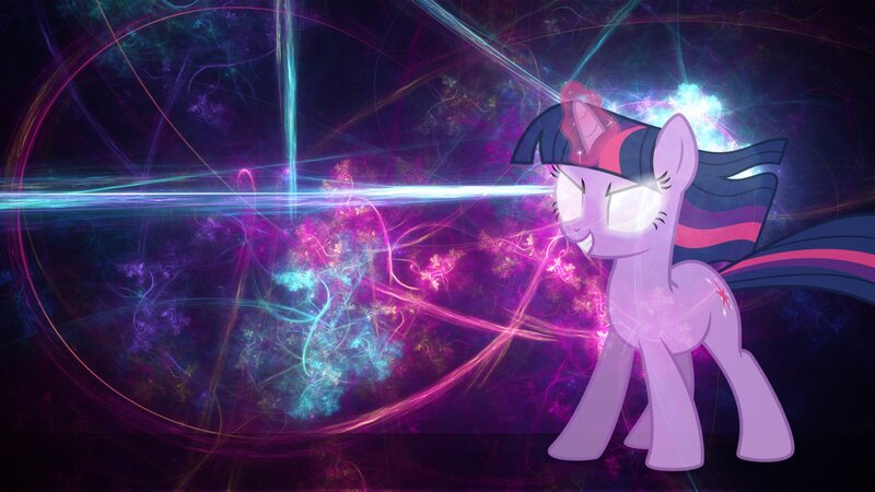 Purple Pony with Glowing Eyes
