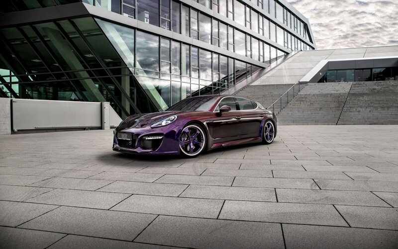 Purple Porsche Panamera