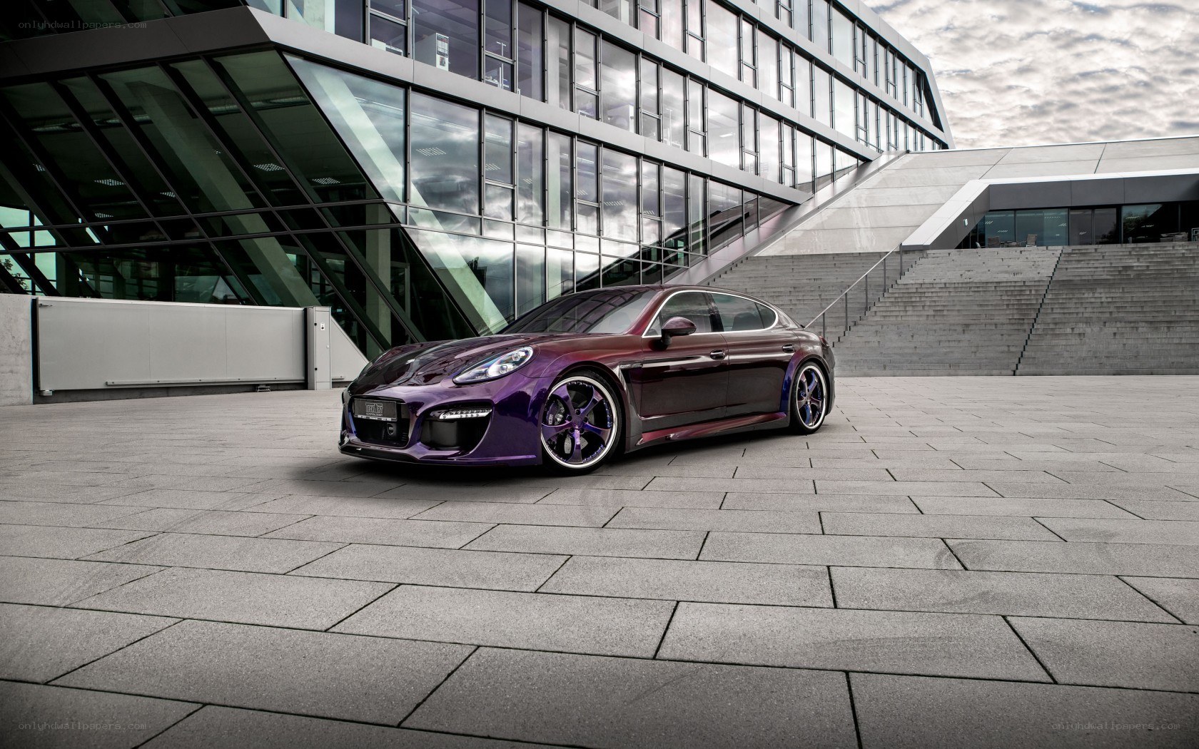 Purple Porsche Panamera