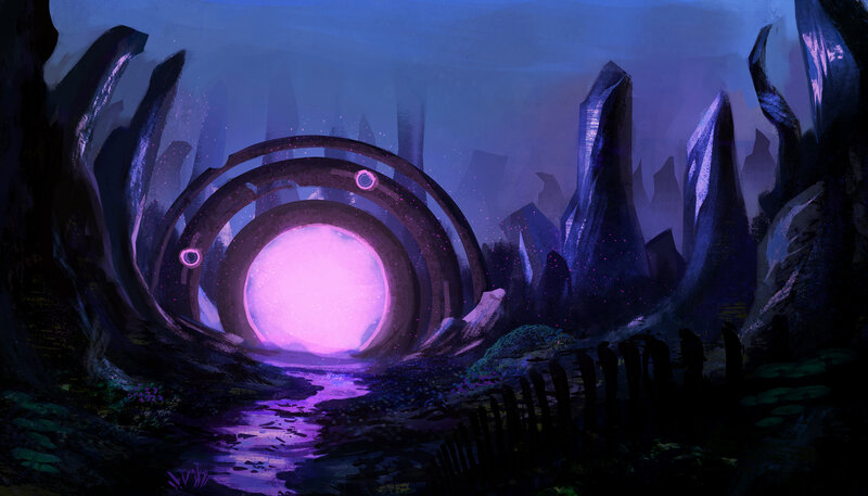 Purple Portal in Cave