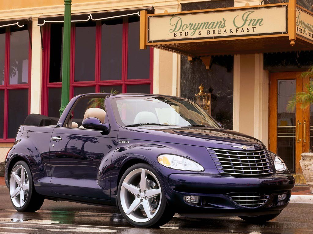 Purple PT Cruiser convertible