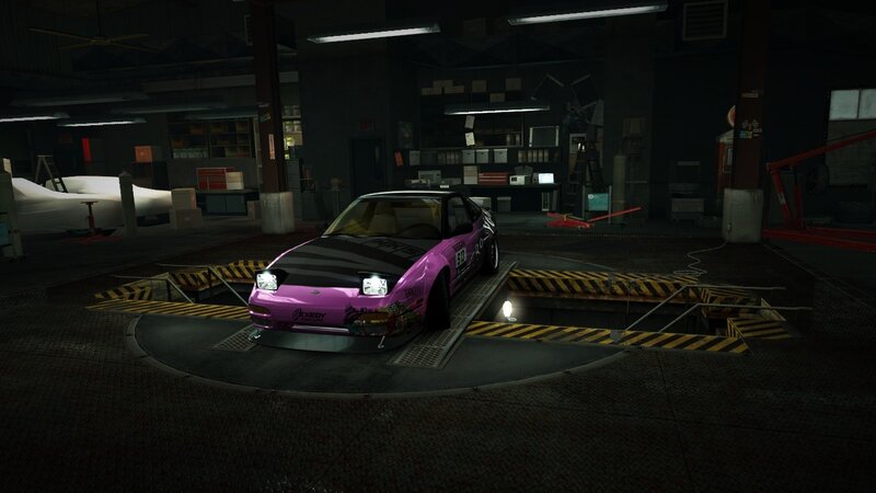 Purple Race Car — Dark, Night