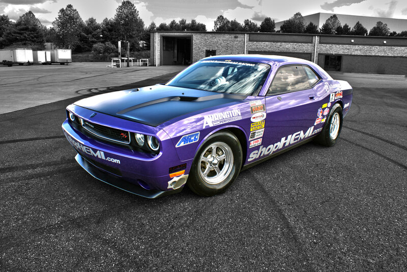 Purple Race Car — Dramatic