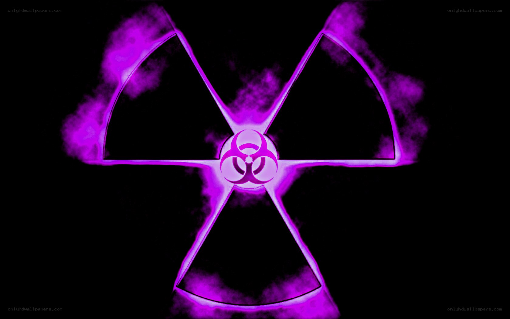 purple radiation symbol