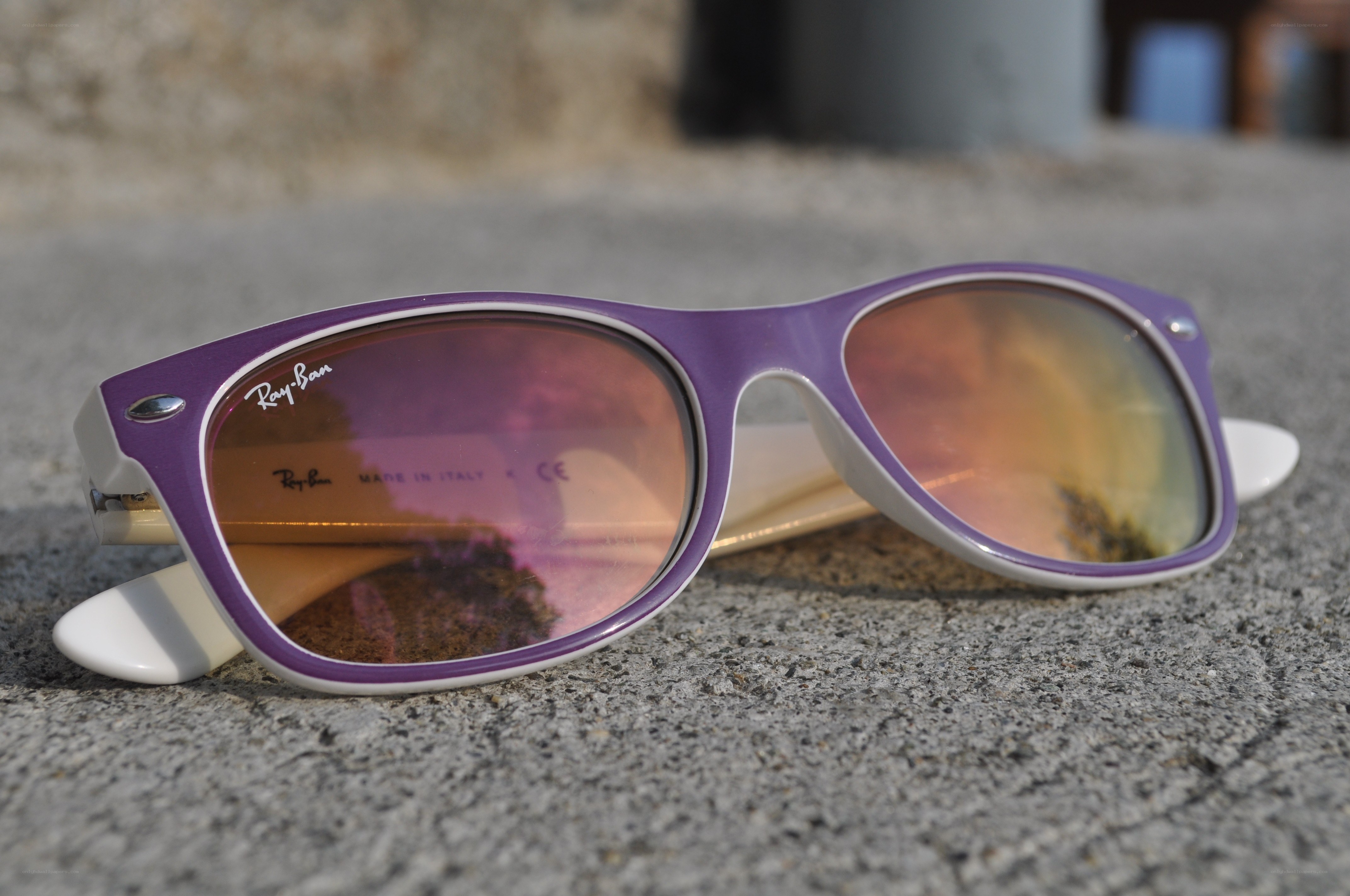 Purple Ray-Ban sunglasses
