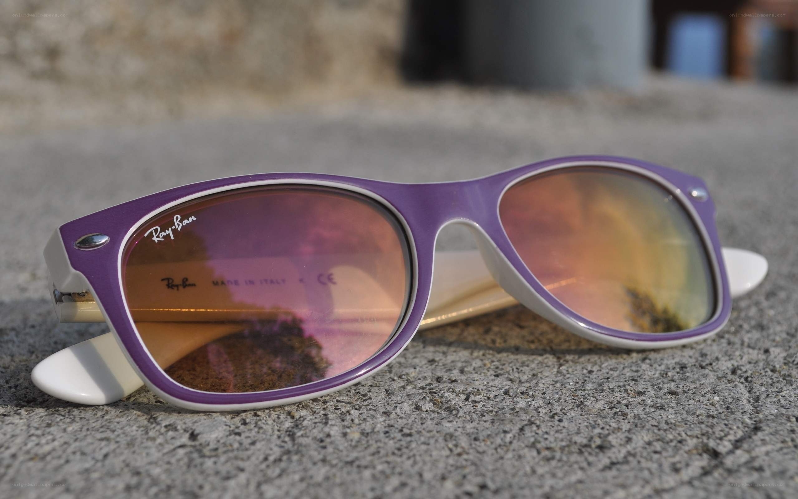 purple ray-ban sunglasses