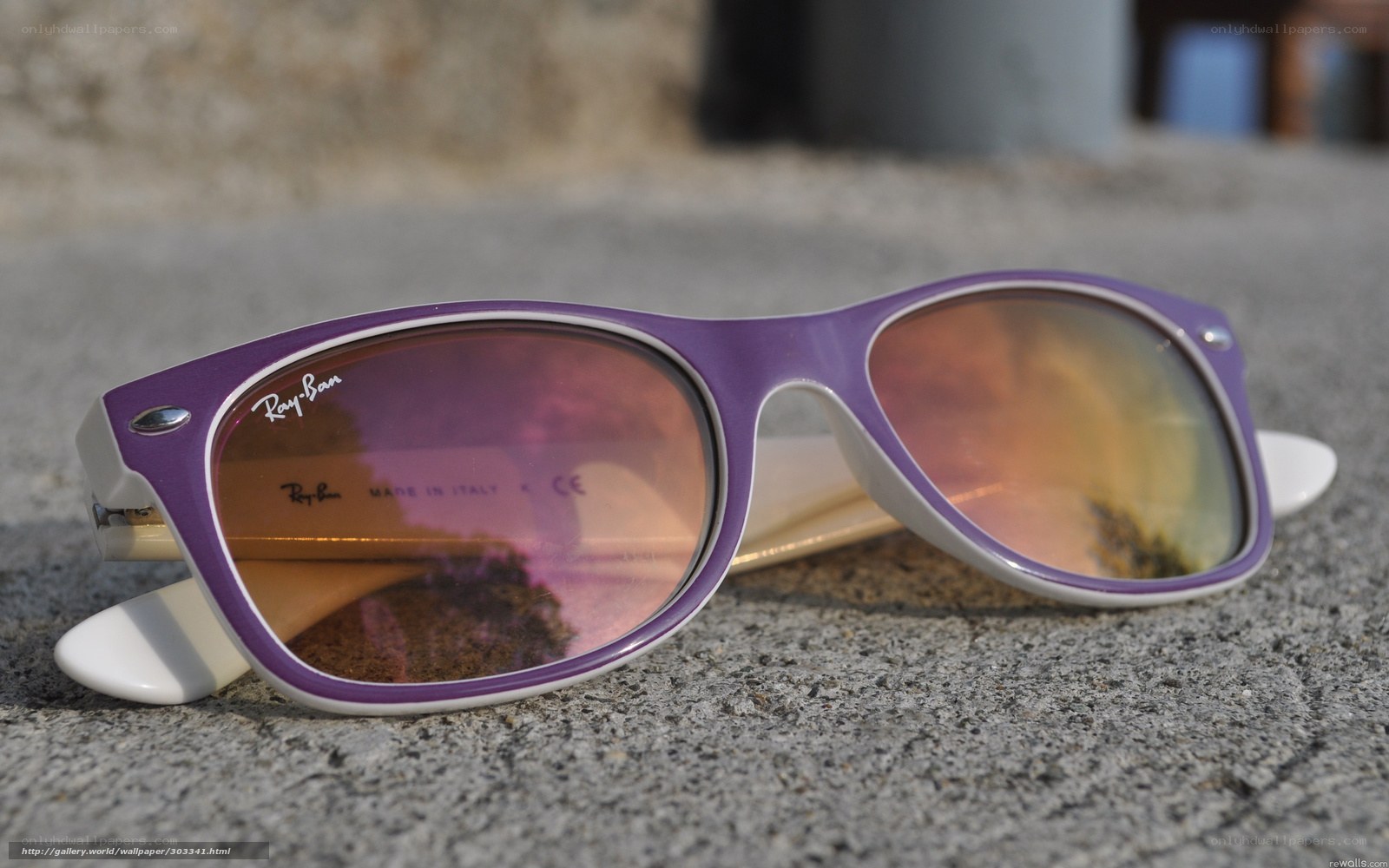 Purple Ray-Ban sunglasses