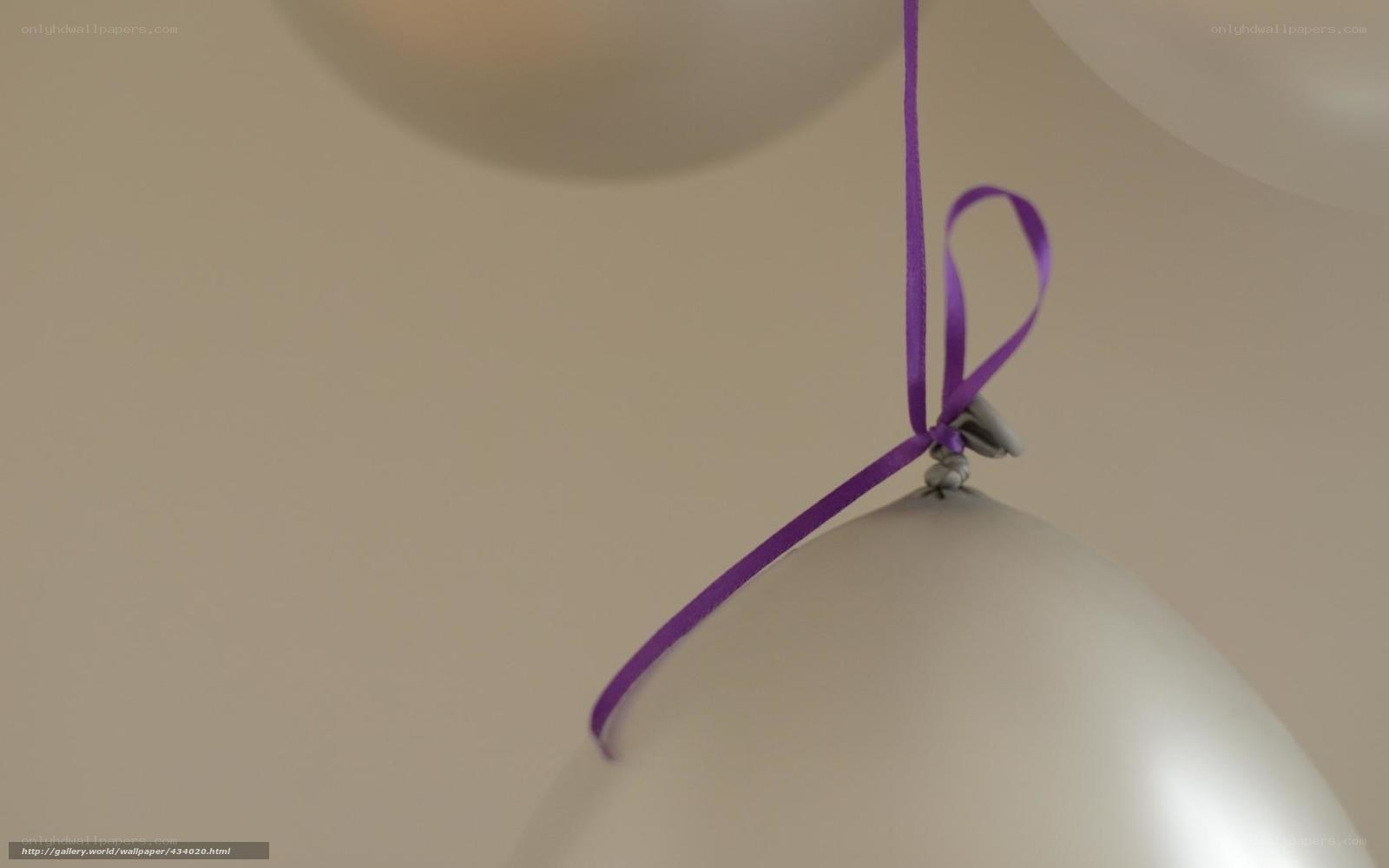 purple ribbon on balloon