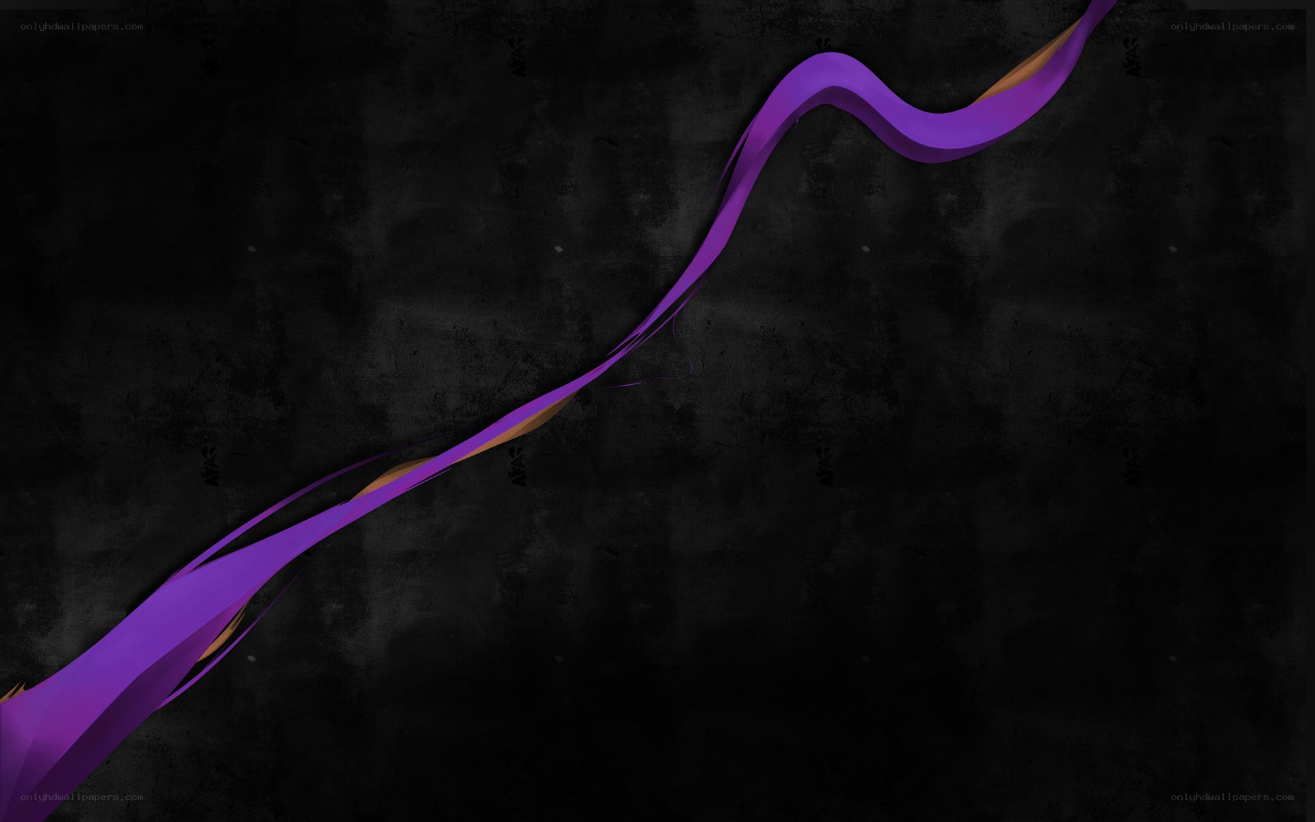 purple ribbon on dark background