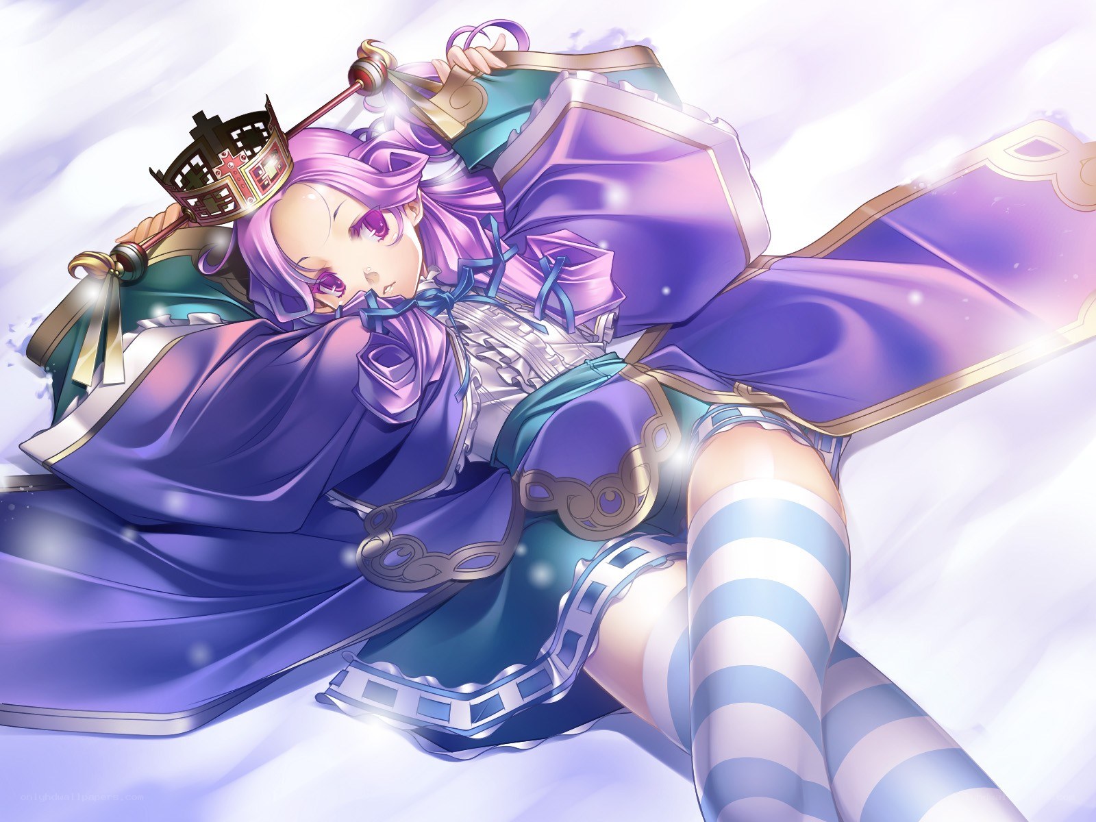 purple-robed anime character